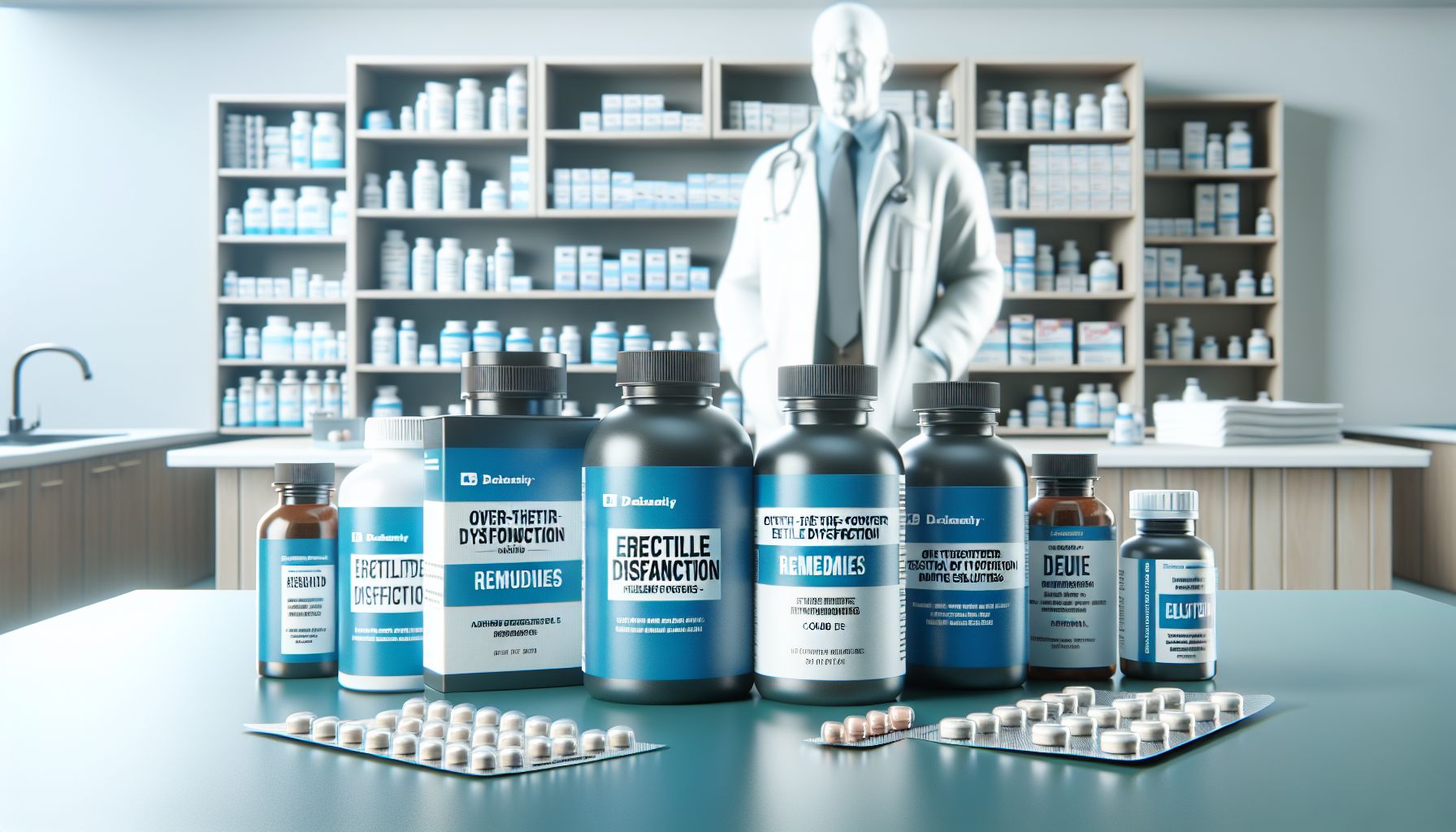 Image of various over-the-counter ED remedies